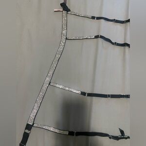 Victoria's Secret Black Garter Belt with Rhinestone